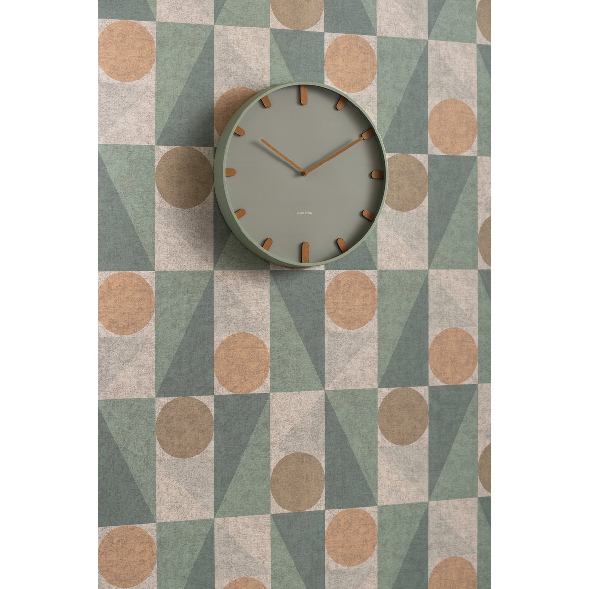 Wandklok Grace metaal hout 30 cm