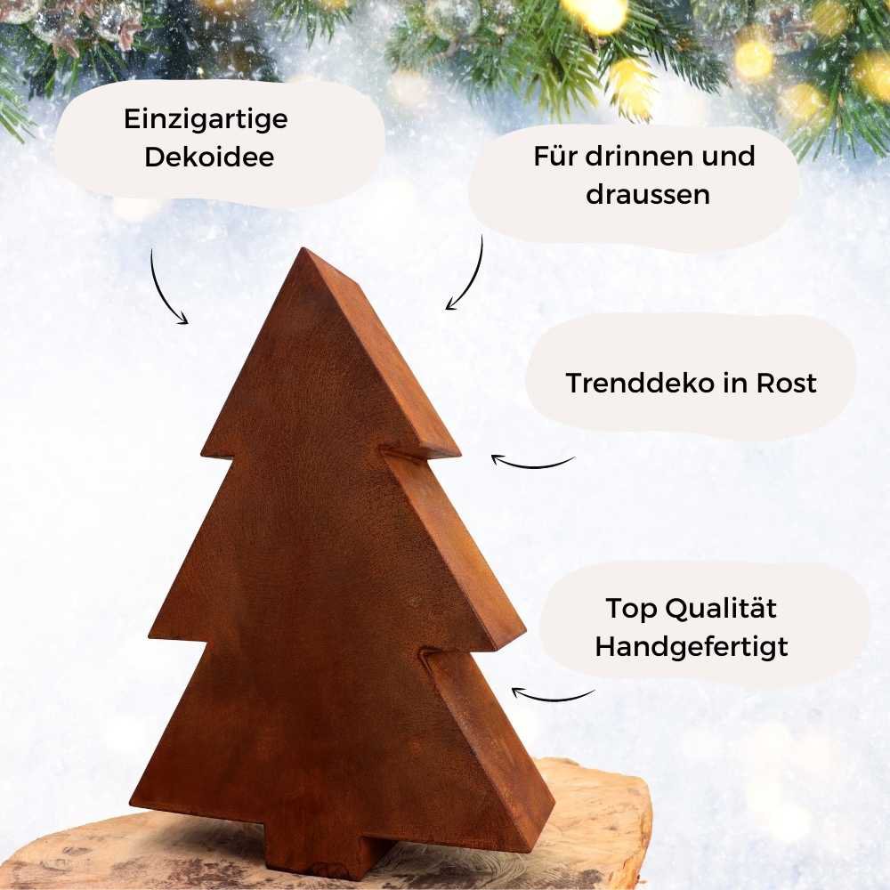 Kerstboom roest metaal 31 cm en 41 cm
