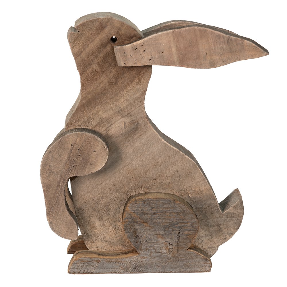 Figure Rabbit 28x11x33 cm Brown Wood Home Accessories