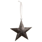 Decoration Hanger Star 8x8 cm Grey Iron Christmas Hanger