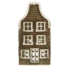 Waxinelichthouder huis groen keramiek 7x7x14 cm