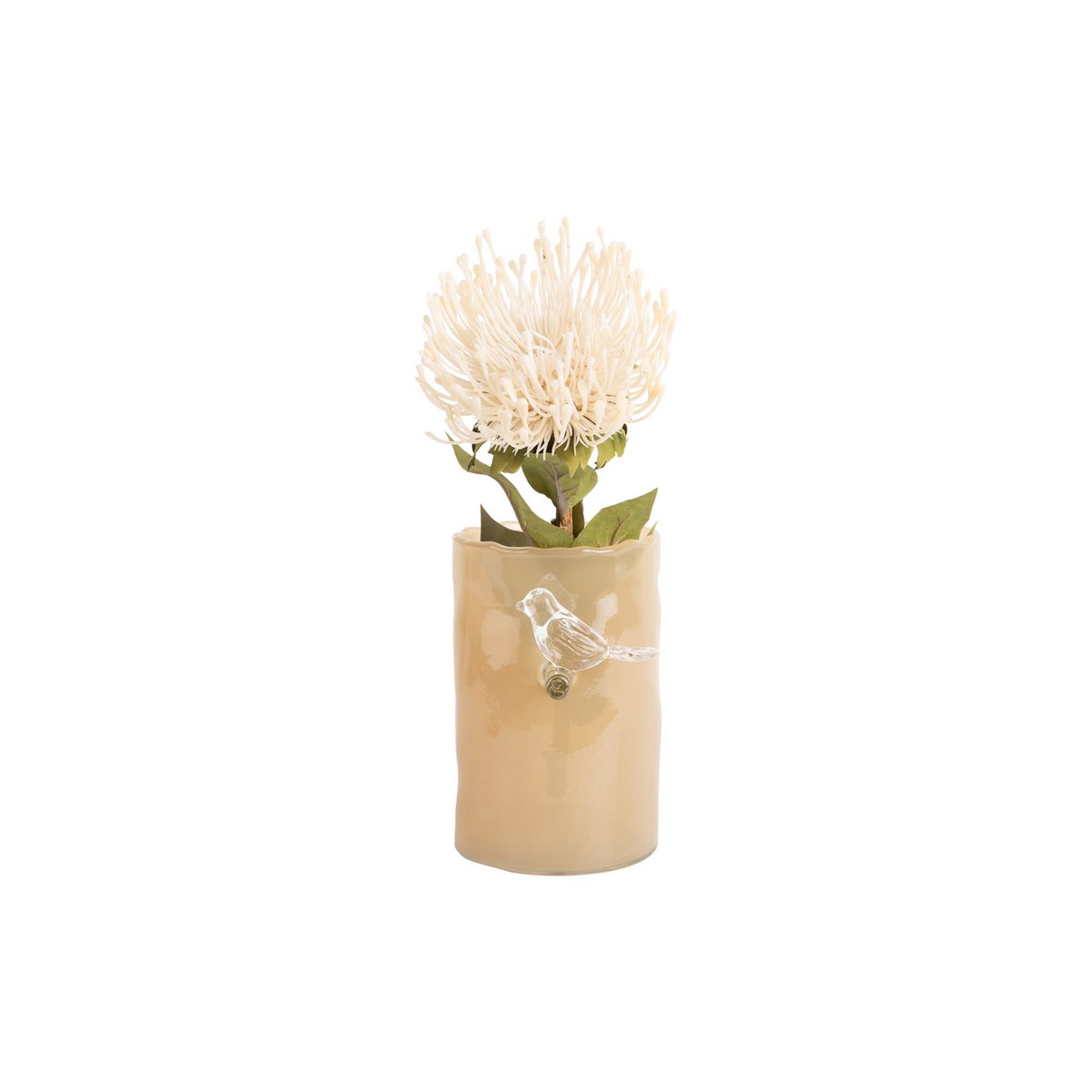 Vaas glas geel 15x10 cm