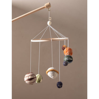 Babymobiel planeet 20,5 cm wolvilt