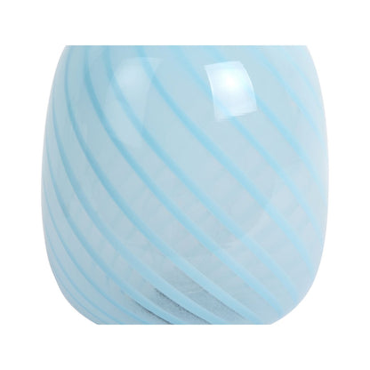 Tafellamp Zomerbol blauw glas 16x20 cm