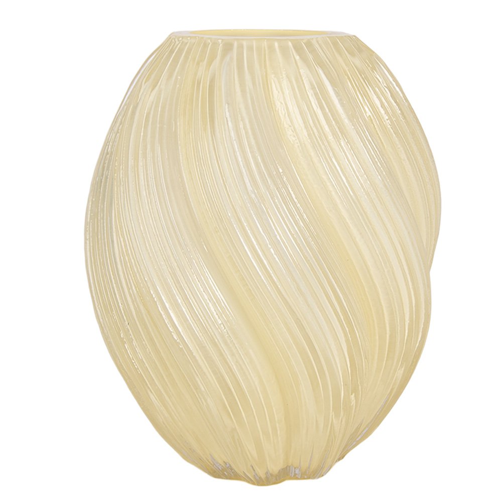 Vaas Ø 17x21 cm Geel Glas