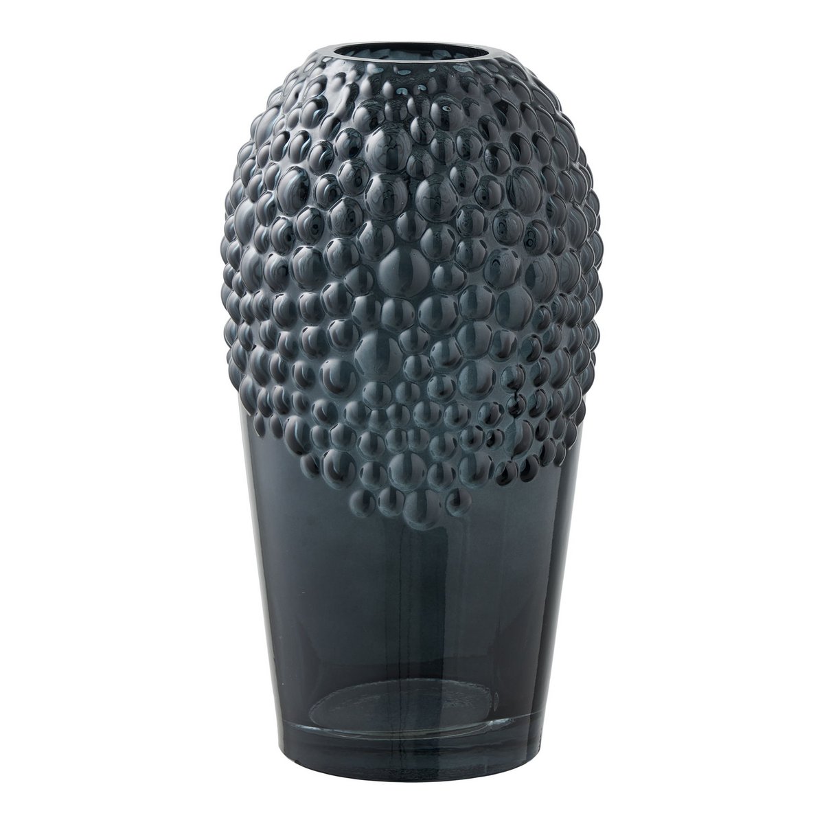 Vaas glas donkergrijs Ø14x25 cm