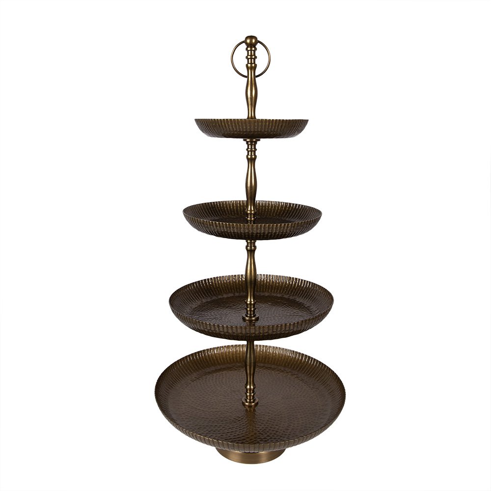 Etagère Ø 37x79 cm Goudkleurig Aluminium
