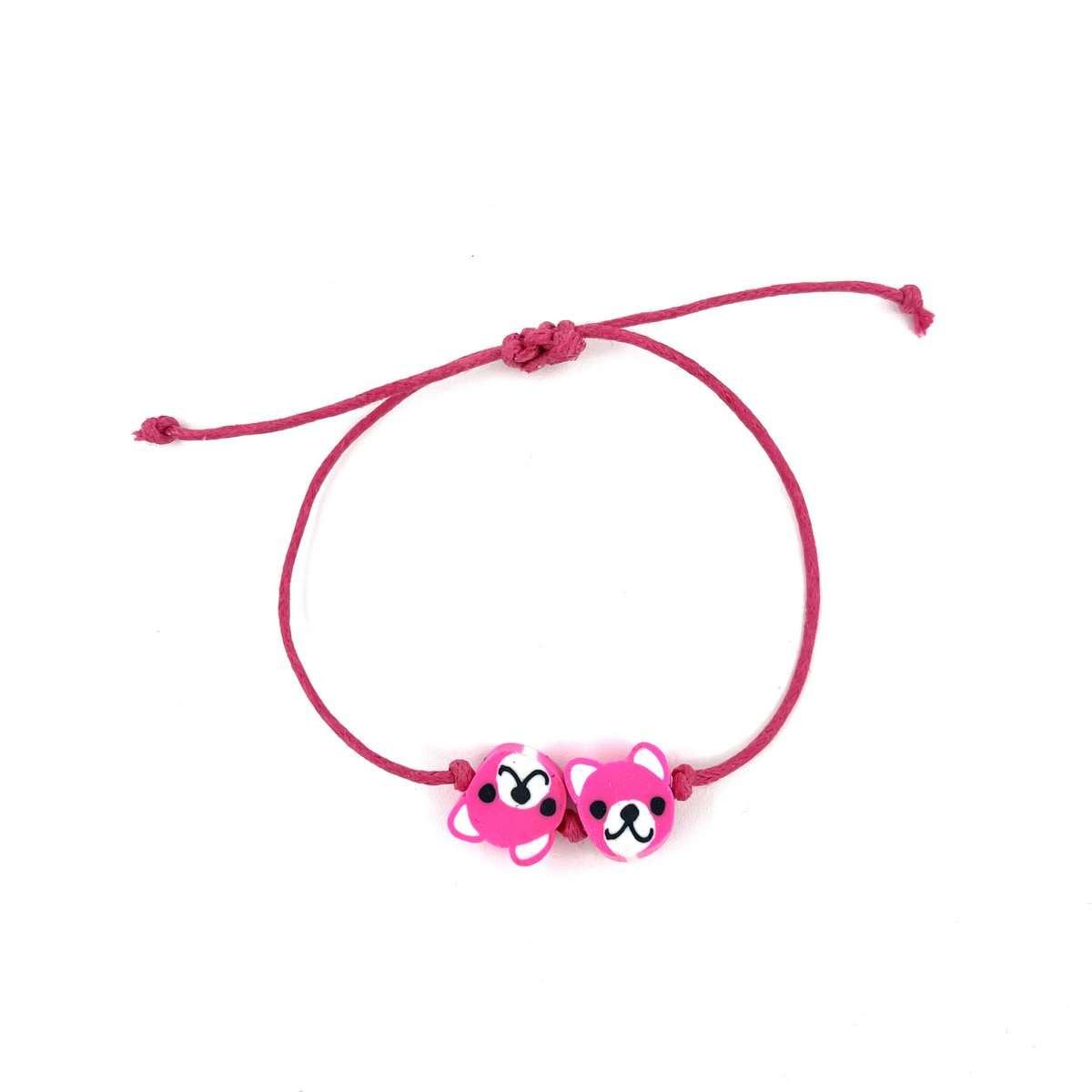 Luna Leena Kinderarmband Beer Roze Handgemaakt Nepal