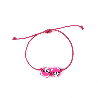 Luna Leena Kinderarmband Beer Roze Handgemaakt Nepal