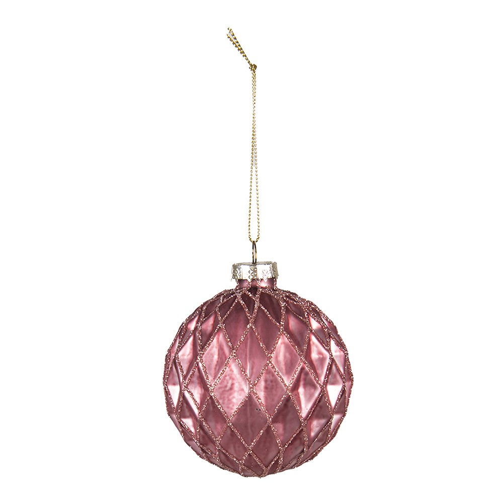 Kerstballen set 4 stuks Ø 8 cm rood glas