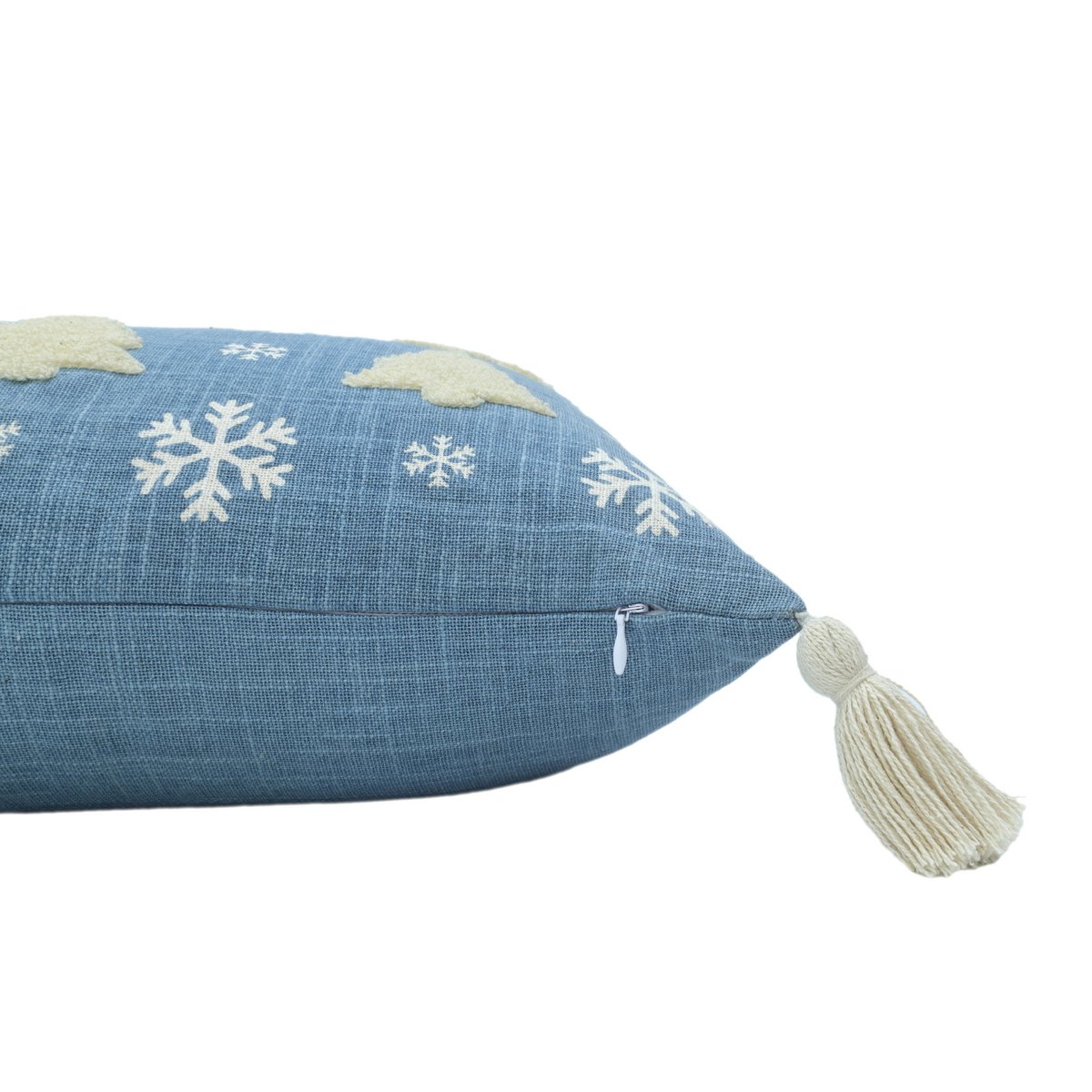 Kussenhoes kerst 45x45 cm blauw