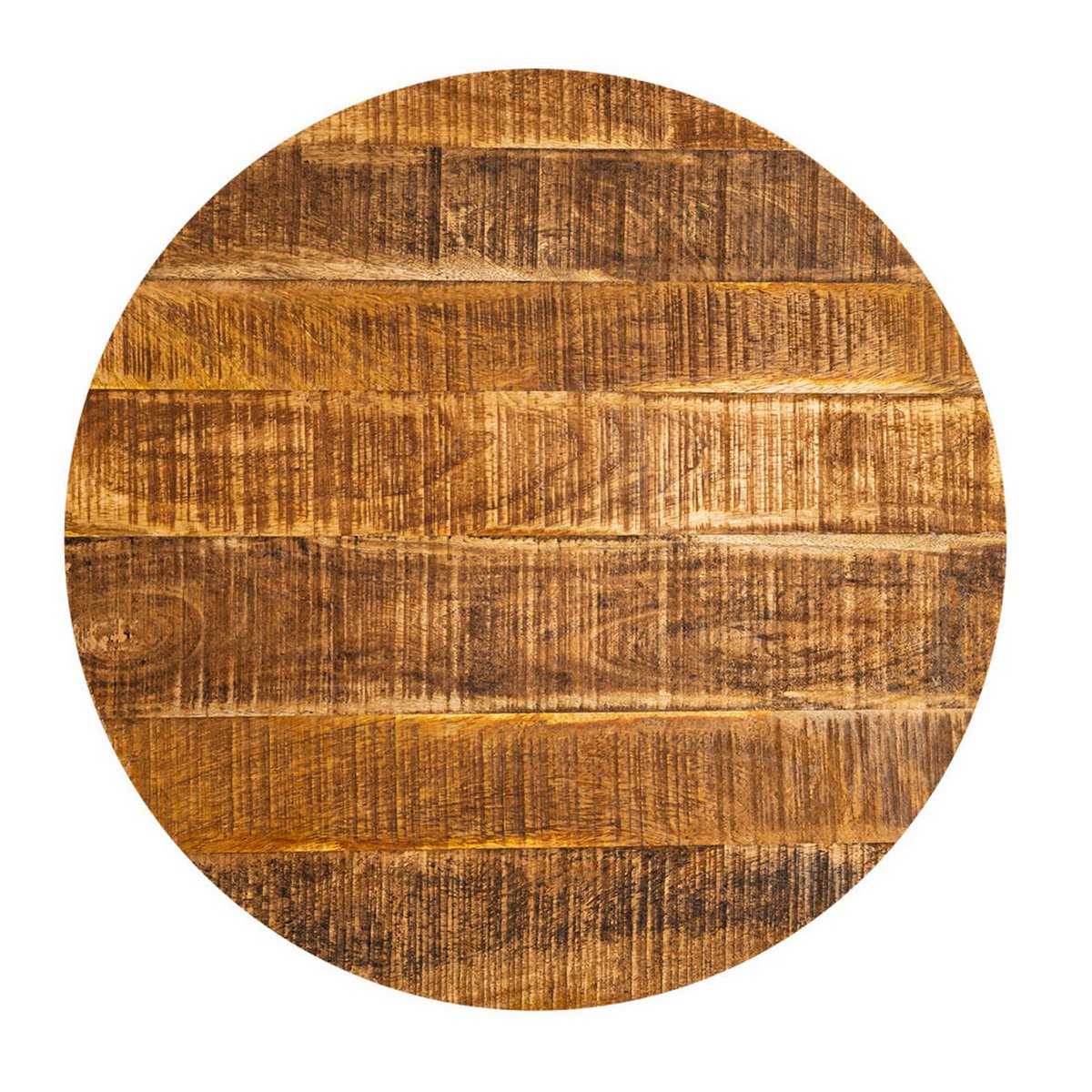 Salontafel Zijtafel Vast Hout 56 Cm Metalen Frame Zwart