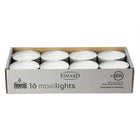 Theelichtjes 16 stuks wit aluminium deksel 58 mm