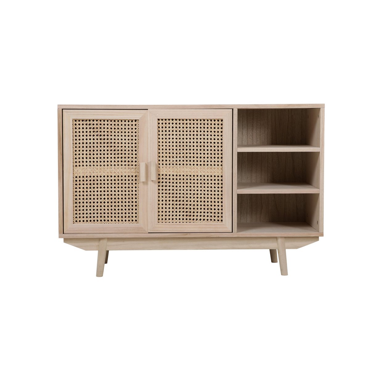 Dressoir 100x36x65 cm rotan MDF Paulownia