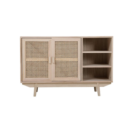 Dressoir 100x36x65 cm rotan MDF Paulownia