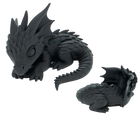 Draak beeldje 10 cm zwart