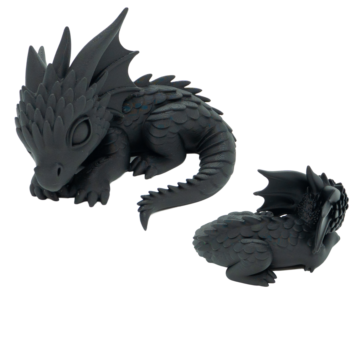 Draak beeldje 10 cm zwart