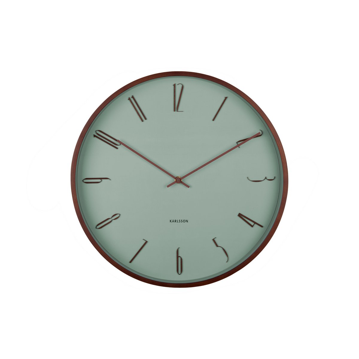 Wandklok Scandia donkerhout 30 cm