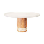 Wooden white cake dish large model 30x30x15cm