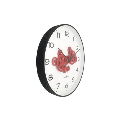 Wandklok 40 cm rood