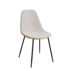 Eetkamerstoel Tallos beige oker gerecycled polyester