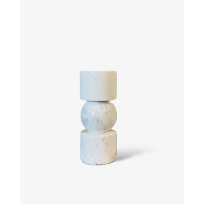 Kandelaar marmer wit 19.5x8x8 cm