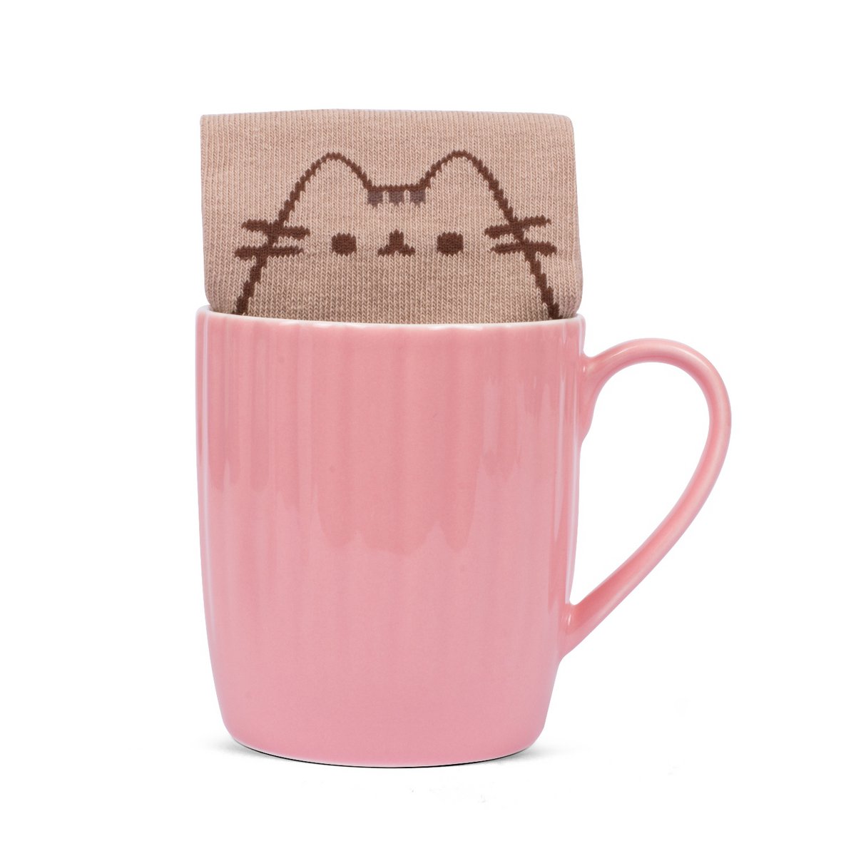 Mok met sokken roze cupcake giftset