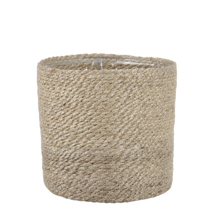 Plantenmand jute 20x20 cm crème