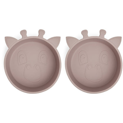 Alex Silicone Deep Plate 2-pack Giraffe