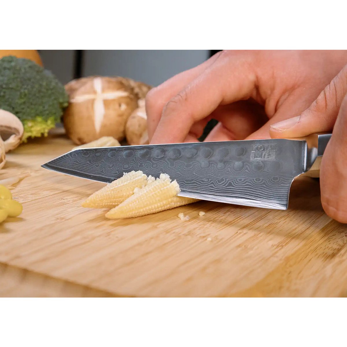 Bunka Petty Damascus Utility Knife - lemmet van 135 mm