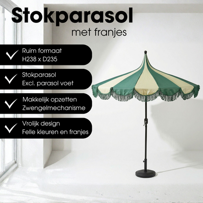 Parasol Ø235 cm donkergroen polyester