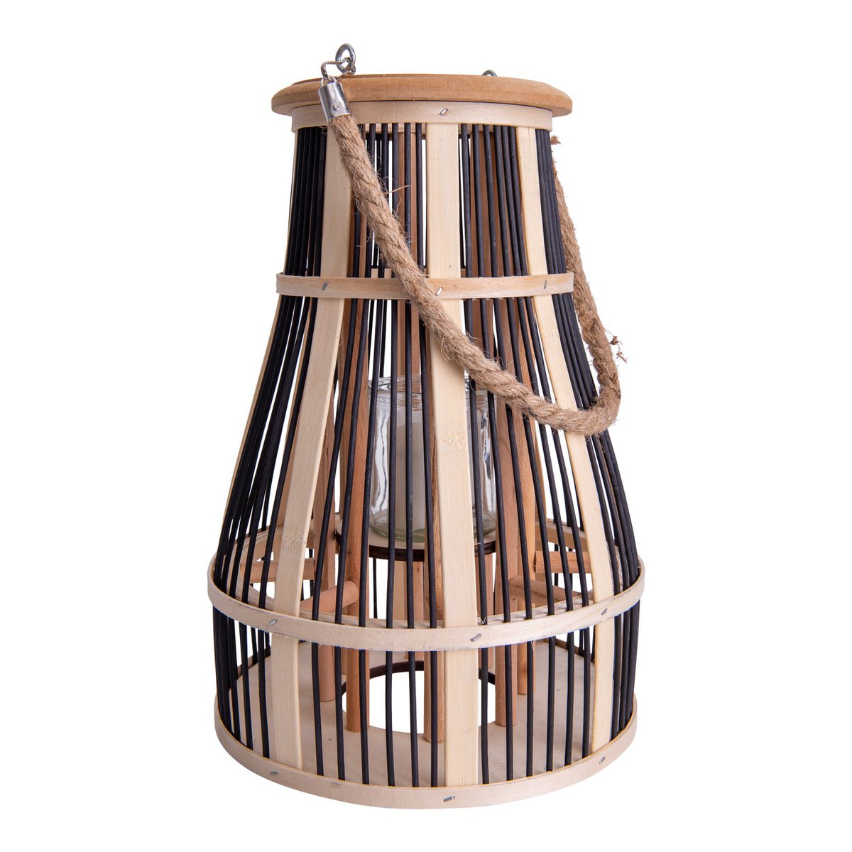Decollicht Korbinian Met Solar Led Candle Rattan Nature