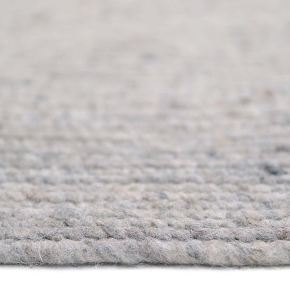 Vloerkleed rond 160 cm grijs wol katoen