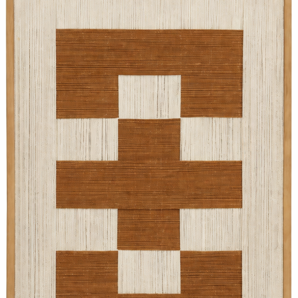 Wanddecoratie 70x50x2.5 cm katoen bruin