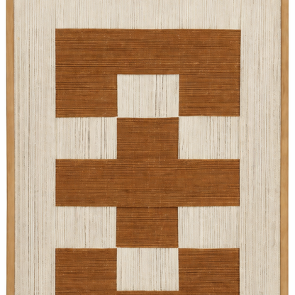 Wanddecoratie 70x50x2.5 cm katoen bruin