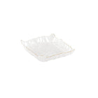Vierkante glazen beker 15,5x15,5x3,5 cm goud