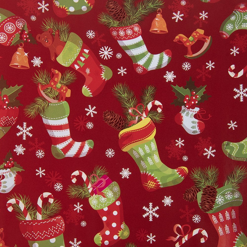 Inpakpapier 3 rollen 50x75 cm rood