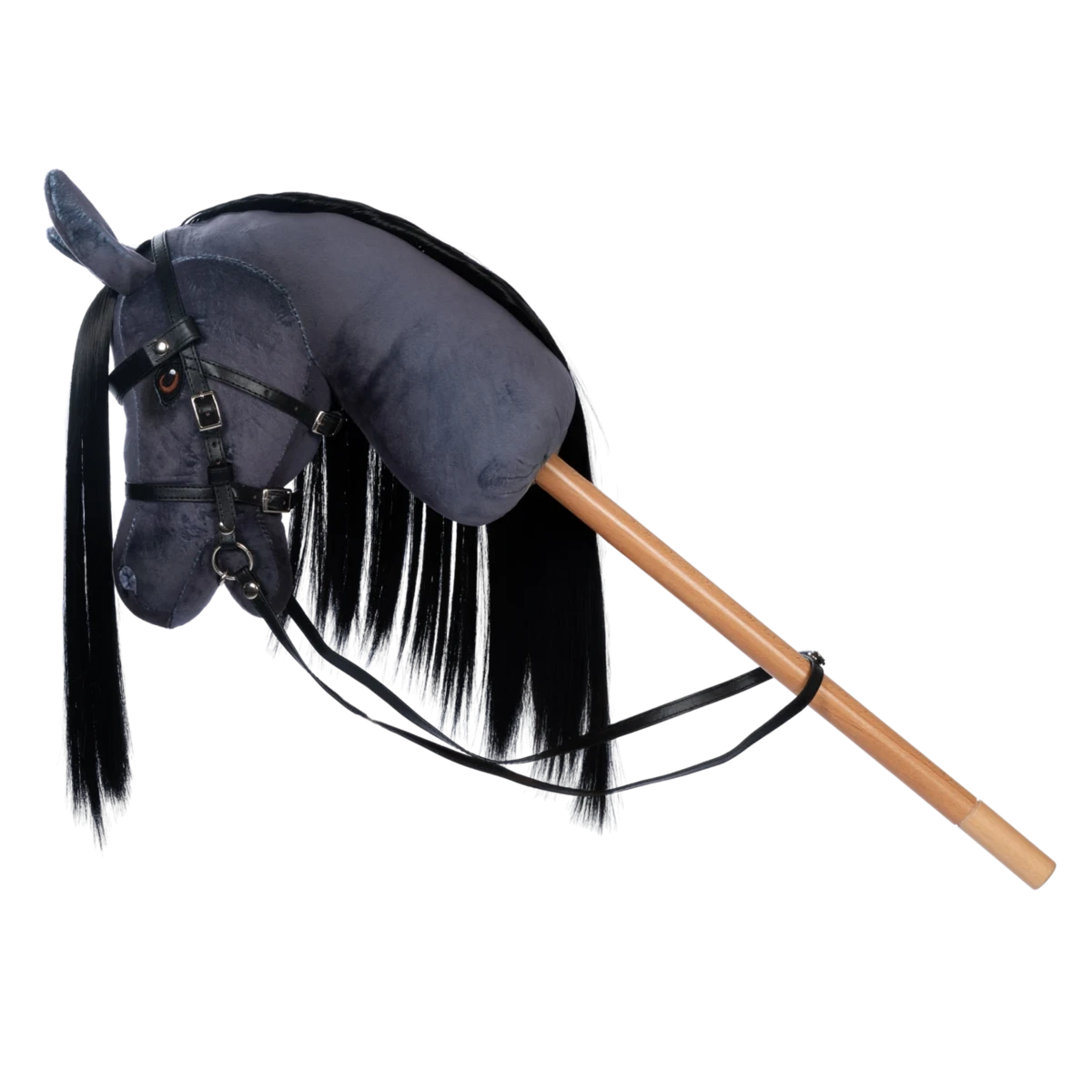 Stokpaard Blaze grijs zwart