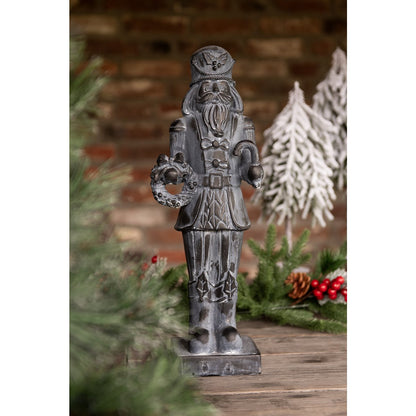 Beeld Notenkraker 47 cm Grijs Kunststof Kerstdecoratie
