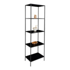 Vita Shelf Black Steel With Five Shelves 51x36x170cm Style