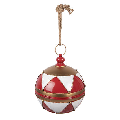 Kerstdecoratie Kerstbal 31x36 cm rood metaal