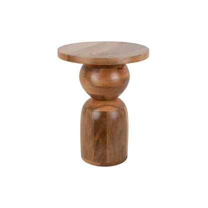 Bijzettafel mangohout 35x47 cm beige