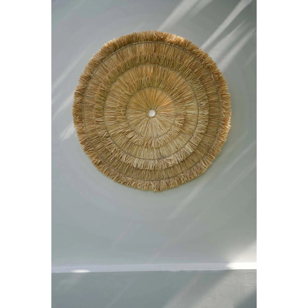 Wanddecoratie sisal naturel XL handgemaakt