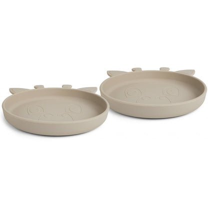 Siliconen bord 2-pack giraf Cobblestone 17x4 cm