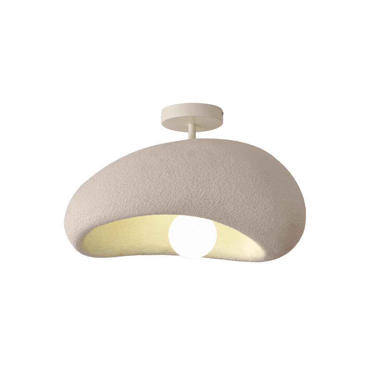 Plafondlamp Sora 60 cm beige zandstructuur