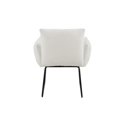 Fauteuil bouclé wit 73,5x64,5x87 cm