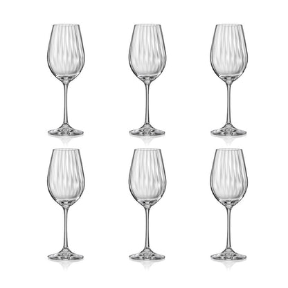 Wijnglas 350 ml set van 6 transparant glas