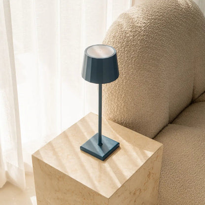 Tafellamp blauw draadloos dimbaar 10x38 cm