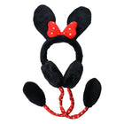 Earmuffs Kids One Size Black Red Polyester