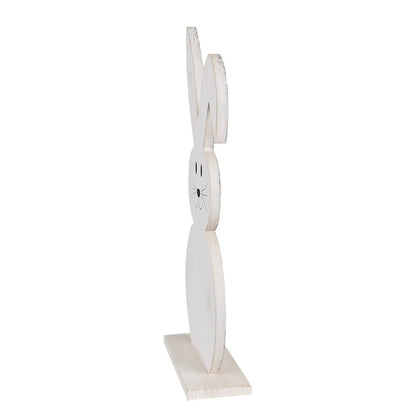 Decoratie Beeld Konijn 50 cm Wit Hout